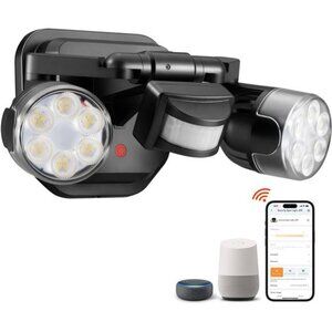 Motion Sensor Outdoor Lights, AC Smart WiFi Flood Lights Outdoor Connect